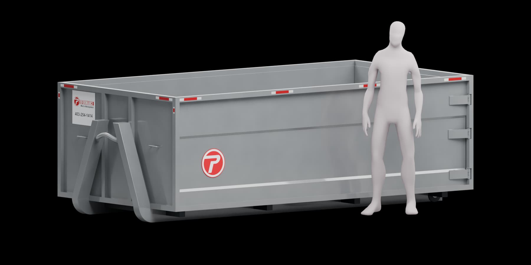 12 Yard Roll-off Dumpster rendering