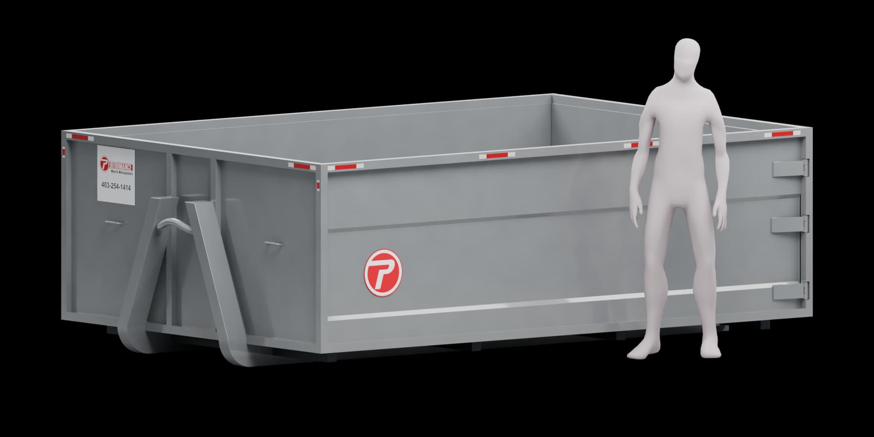 14 Yard Roll-off Dumpster rendering
