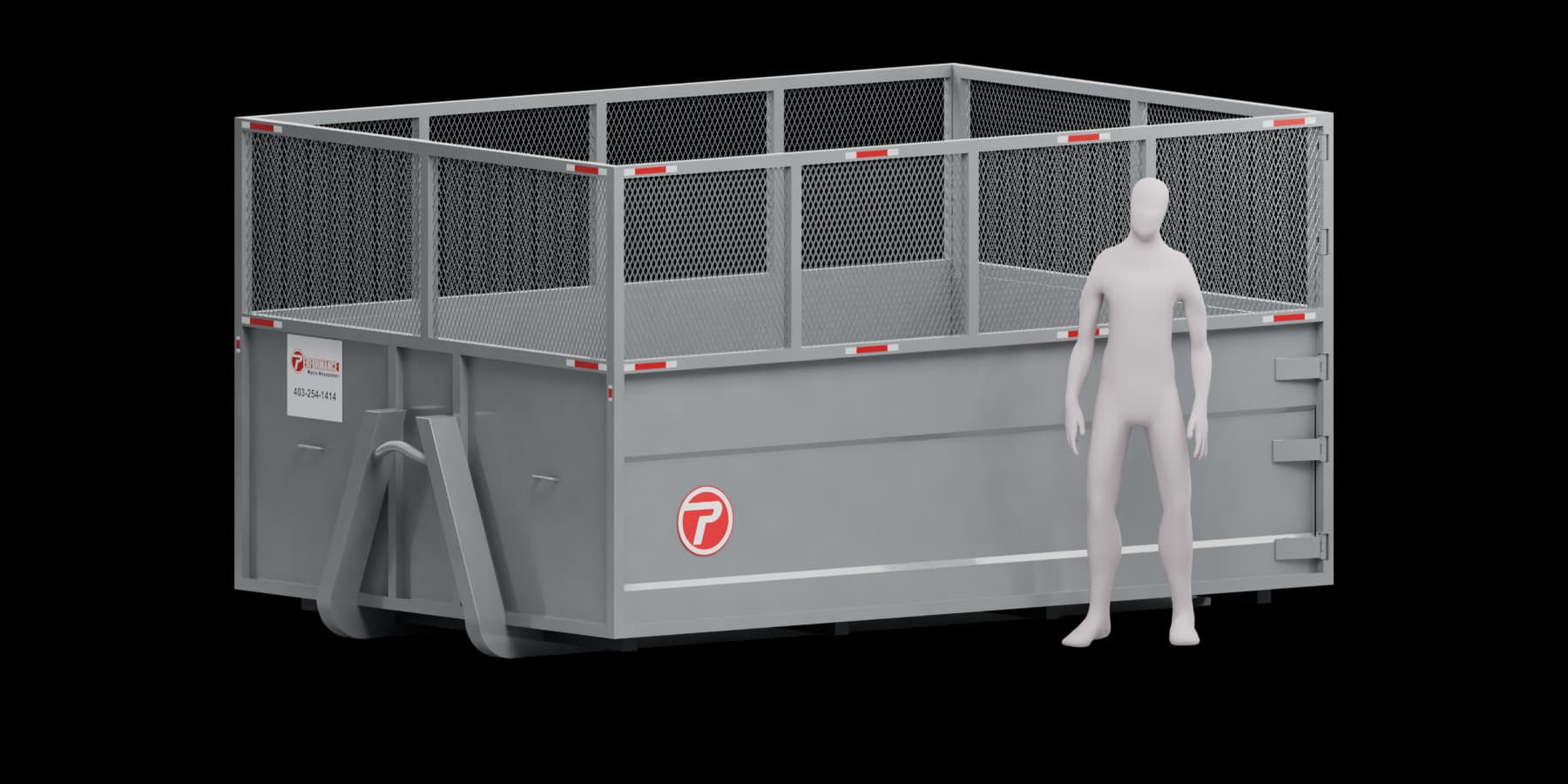 20 Yard Roll-off Dumpster rendering